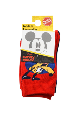 Calzini Topolino Pluto DISNEY in Misto Cotone 3 Paia Assortiti Bambini 23/34 - Hy06034/1