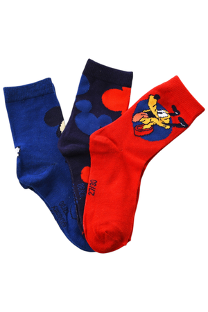 Calzini Topolino Pluto DISNEY in Misto Cotone 3 Paia Assortiti Bambini 23/34 - Hy06034/1