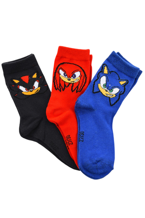 Calzini Sonic Knuckles Shadow in Misto Cotone 3 Paia Assortiti Bambini 23/34 - Hy06026/1