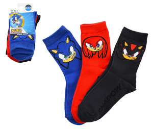 Calzini Sonic Knuckles Shadow in Misto Cotone 3 Paia Assortiti Bambini 23/34 - Hy06026/1