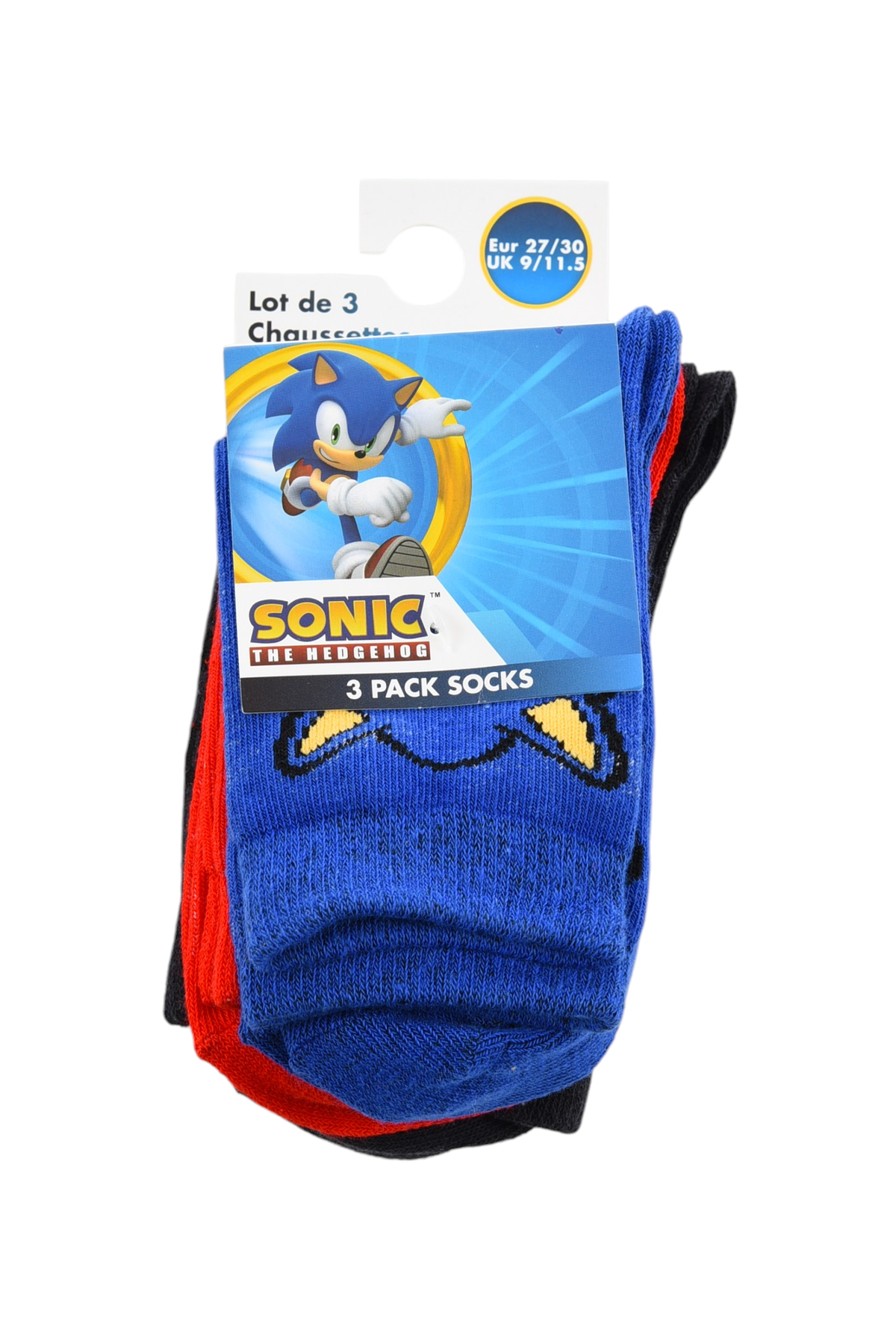 Calzini Sonic Shadow Knuckles in Misto Cotone 3 Paia Assortiti Bambini 23/34 - Hy06026/2