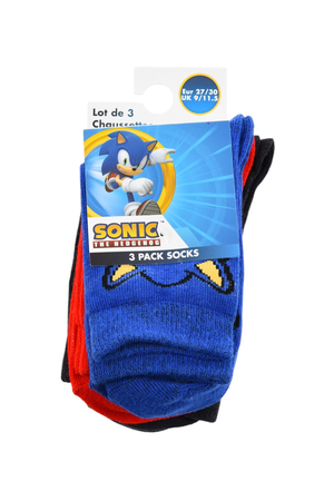 Calzini Sonic Shadow Knuckles in Misto Cotone 3 Paia Assortiti Bambini 23/34 - Hy06026/2