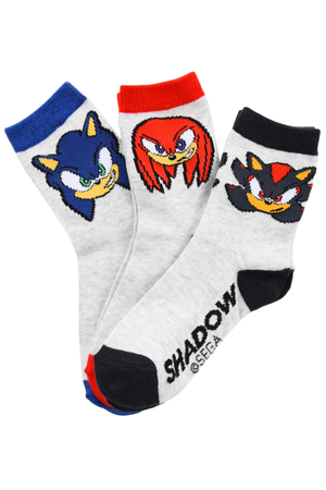 Calzini Sonic Shadow Knuckles in Misto Cotone 3 Paia Assortiti Bambini 23/34 - Hy06026/2