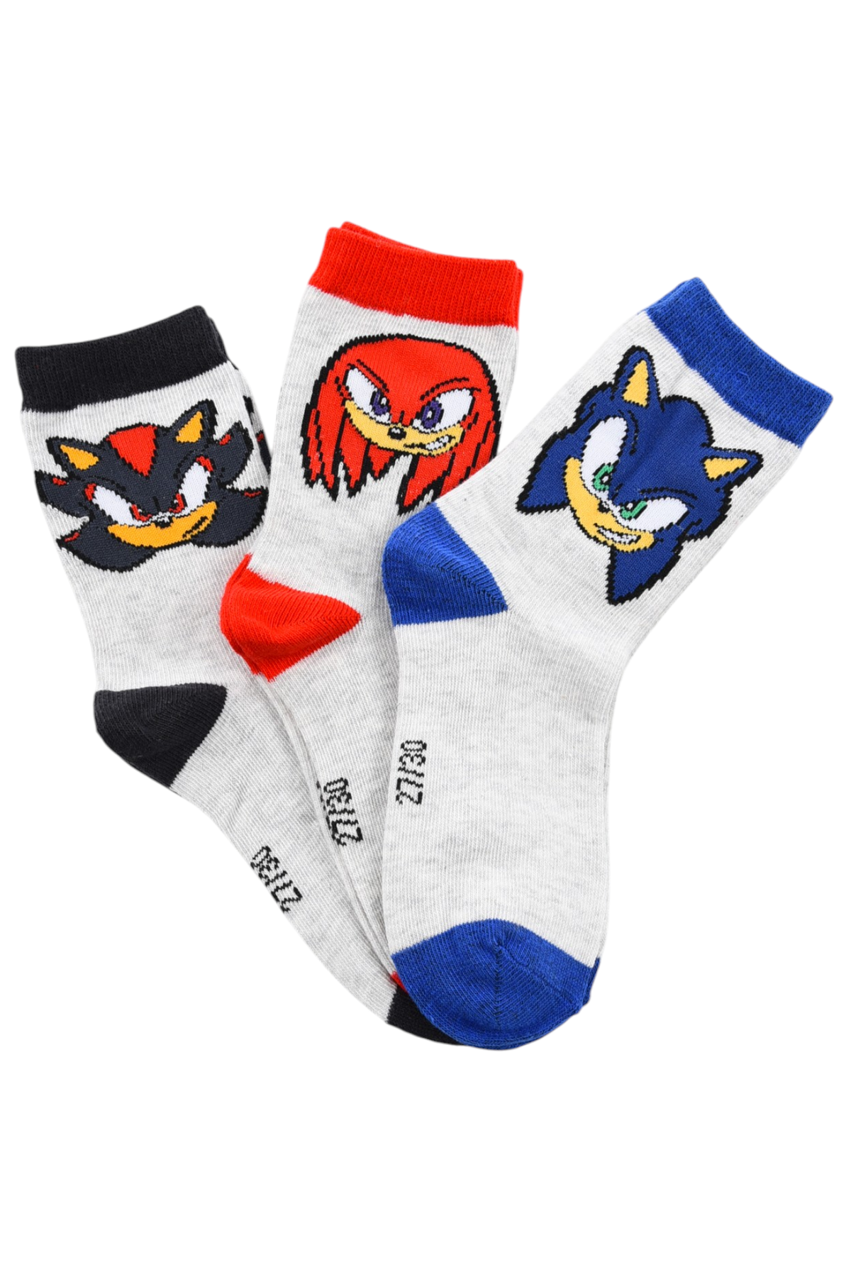 Calzini Sonic Shadow Knuckles in Misto Cotone 3 Paia Assortiti Bambini 23/34 - Hy06026/2