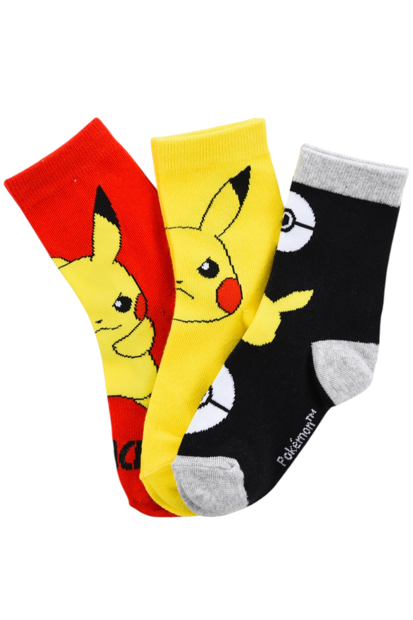 Calzini Pikachu Pokémon in Misto Cotone 3 Paia Assortiti Bambini 23/34 - Hy06025/1