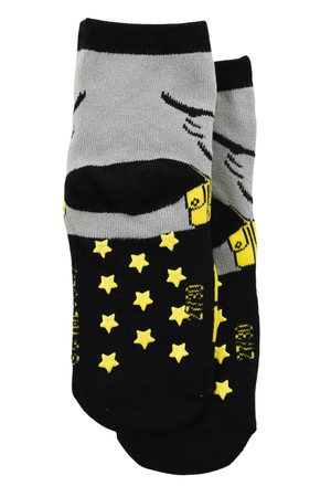 Calzini Antiscivolo Batman in Misto Cotone Singolo Paia Bambini 23/26- Hy06052/nero