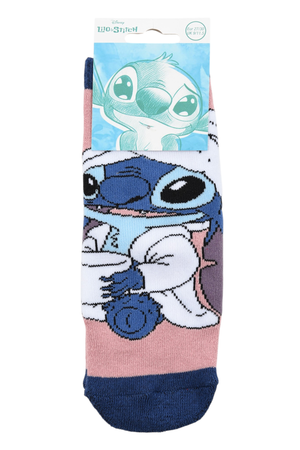 Calzini Antiscivolo Stitch DISNEY in Misto Cotone Singolo Paia Bambini 31/34- Hy06060/viola