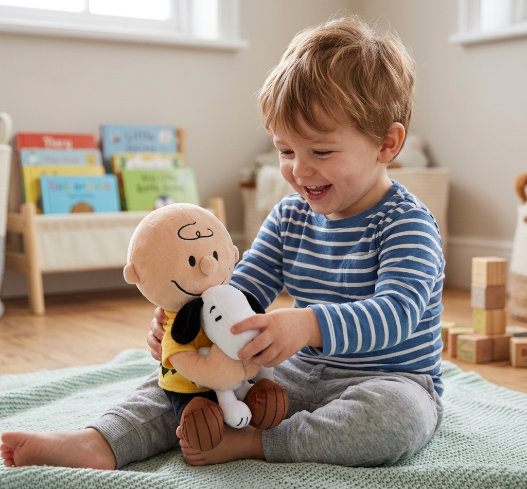 Peluche Snoopy Charlie Brown con in Braccio Snoopy Pupazzo da 35 CM  - Pts0305/25c