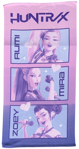 Telo Mare K-Pop Demon Hunters Huntrix Asciugamano per Bambini in Microfibra CM 140x70 - Kdh2382