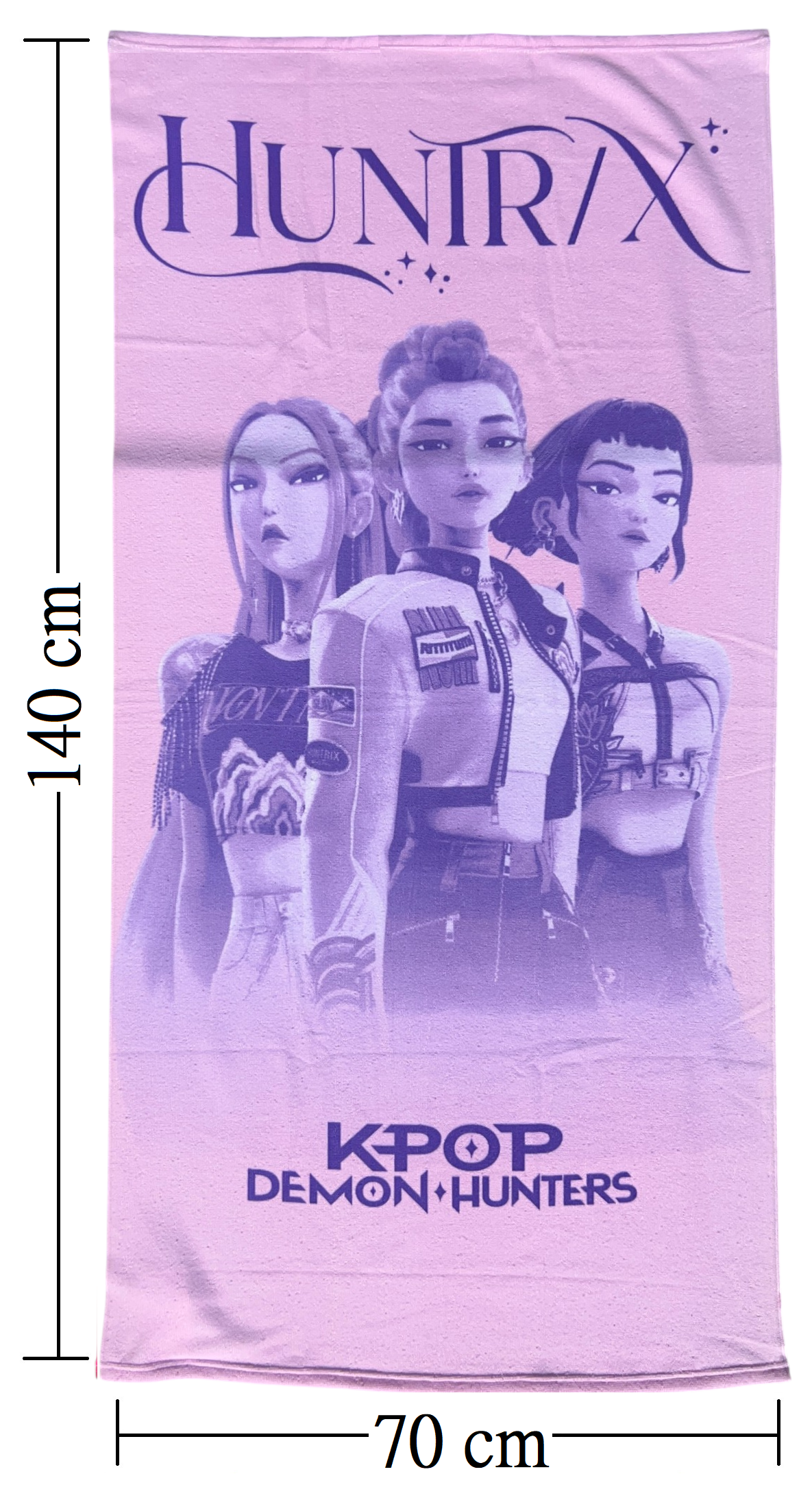 Telo Mare K-Pop Demon Hunters Huntrix Asciugamano per Bambini in Microfibra CM 140x70 - Kdh2383