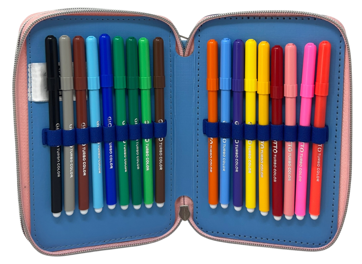 Astuccio Scuola Frozen DISNEY Multiscomparto 3 Zip Portacolori Giotto - 5556