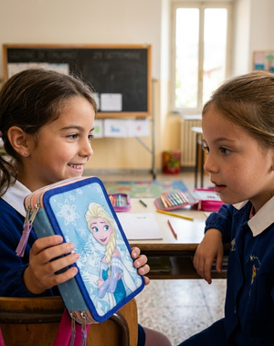 Astuccio Scuola Frozen DISNEY Multiscomparto 3 Zip Portacolori Giotto - 5556