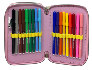Astuccio Scuola Hello Kitty and Friends Sanrio Multiscomparto 3 Zip Portacolori Giotto - 5558