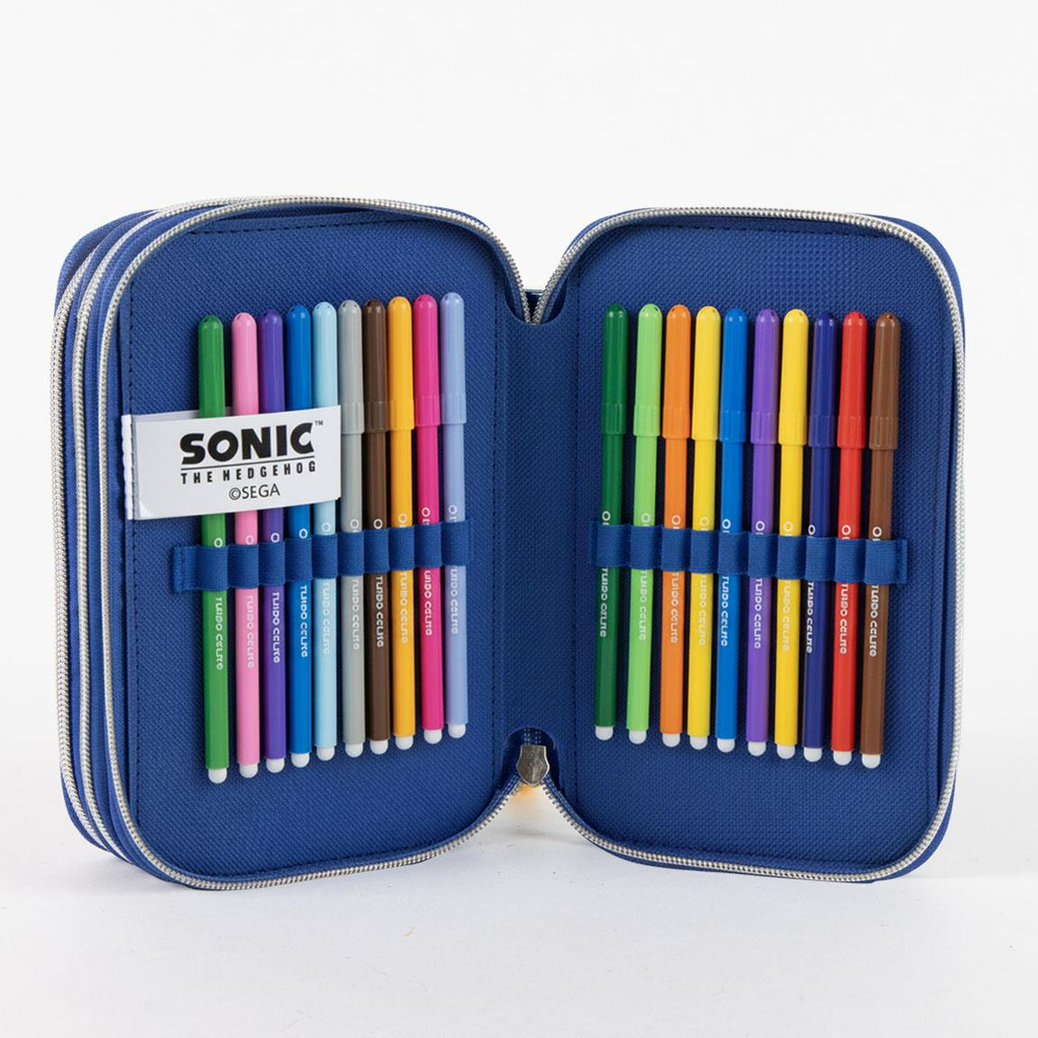 Astuccio Scuola Sonic Multiscomparto 3 Zip Portacolori Giotto - 5561