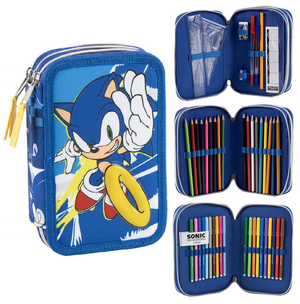 Astuccio Scuola Sonic Multiscomparto 3 Zip Portacolori Giotto - 5561