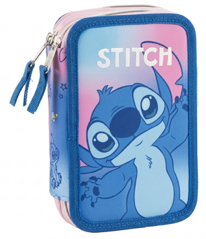 Astuccio Scuola Stitch DISNEY Multiscomparto 3 Zip Portacolori Giotto - 5563