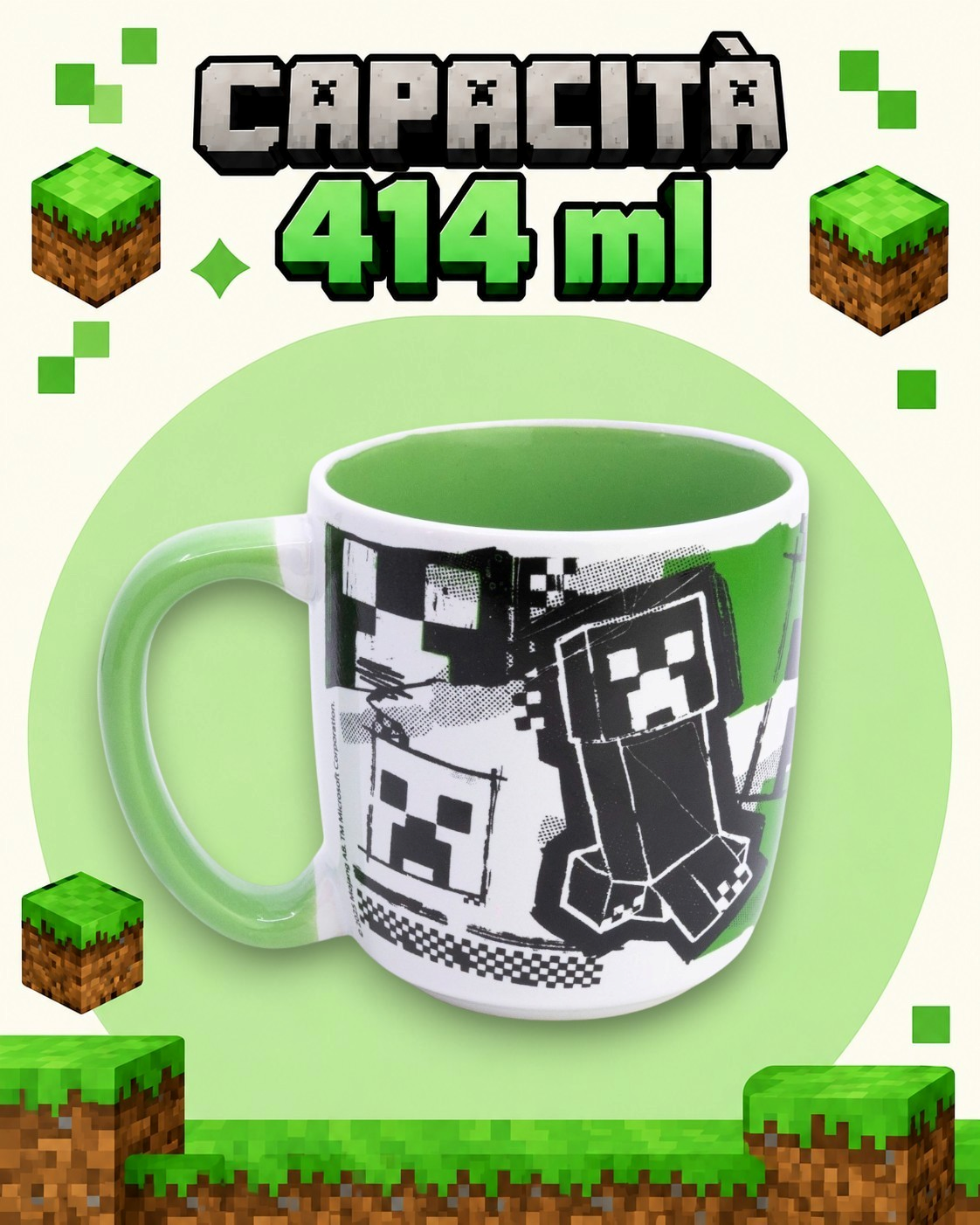 Tazza in Ceramica Minecraft Modello Mug 380 Ml in Confezione - 86232