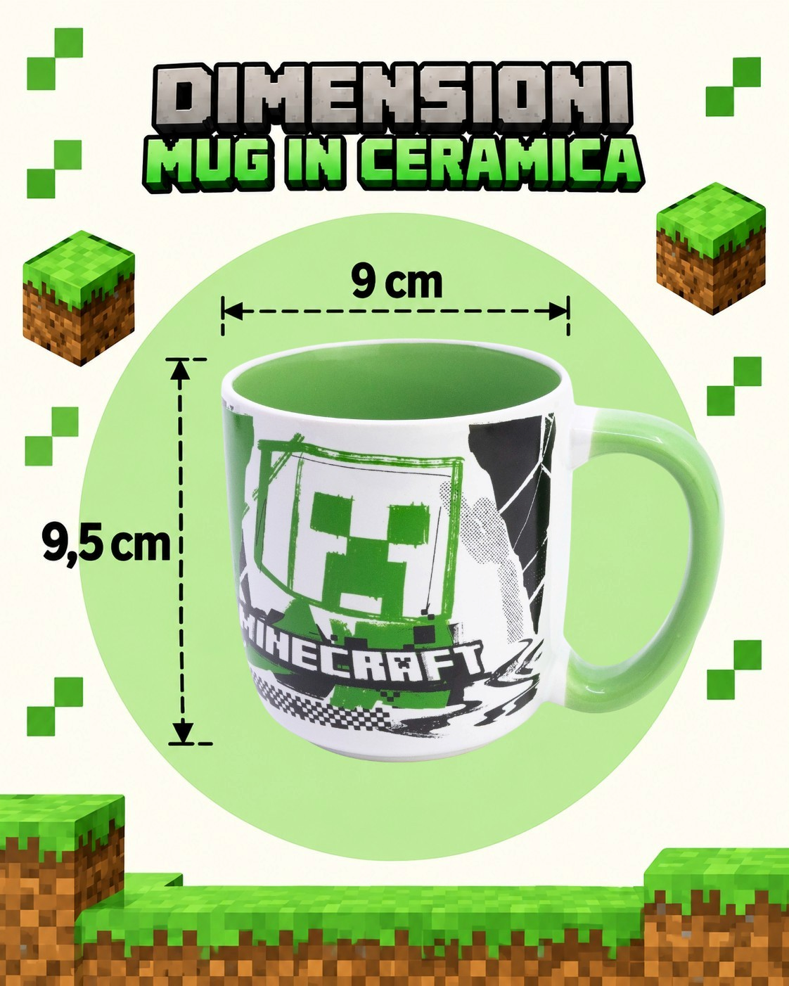 Tazza in Ceramica Minecraft Modello Mug 380 Ml in Confezione - 86232