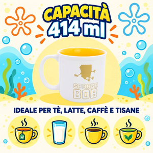 Tazza in Ceramica Spongebob Modello Mug 414 Ml in Confezione - 86206
