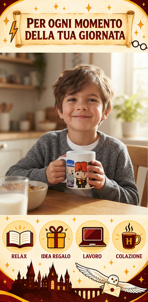 Tazza in Ceramica Harry Potter Chibi Modello Mug 325 Ml in Confezione - 86035