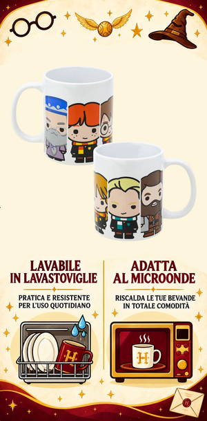 Tazza in Ceramica Harry Potter Chibi Modello Mug 325 Ml in Confezione - 86035