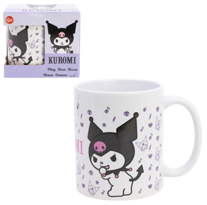 Tazza in Ceramica Kuromi Sanrio Modello Mug 325 Ml in Confezione - 86036