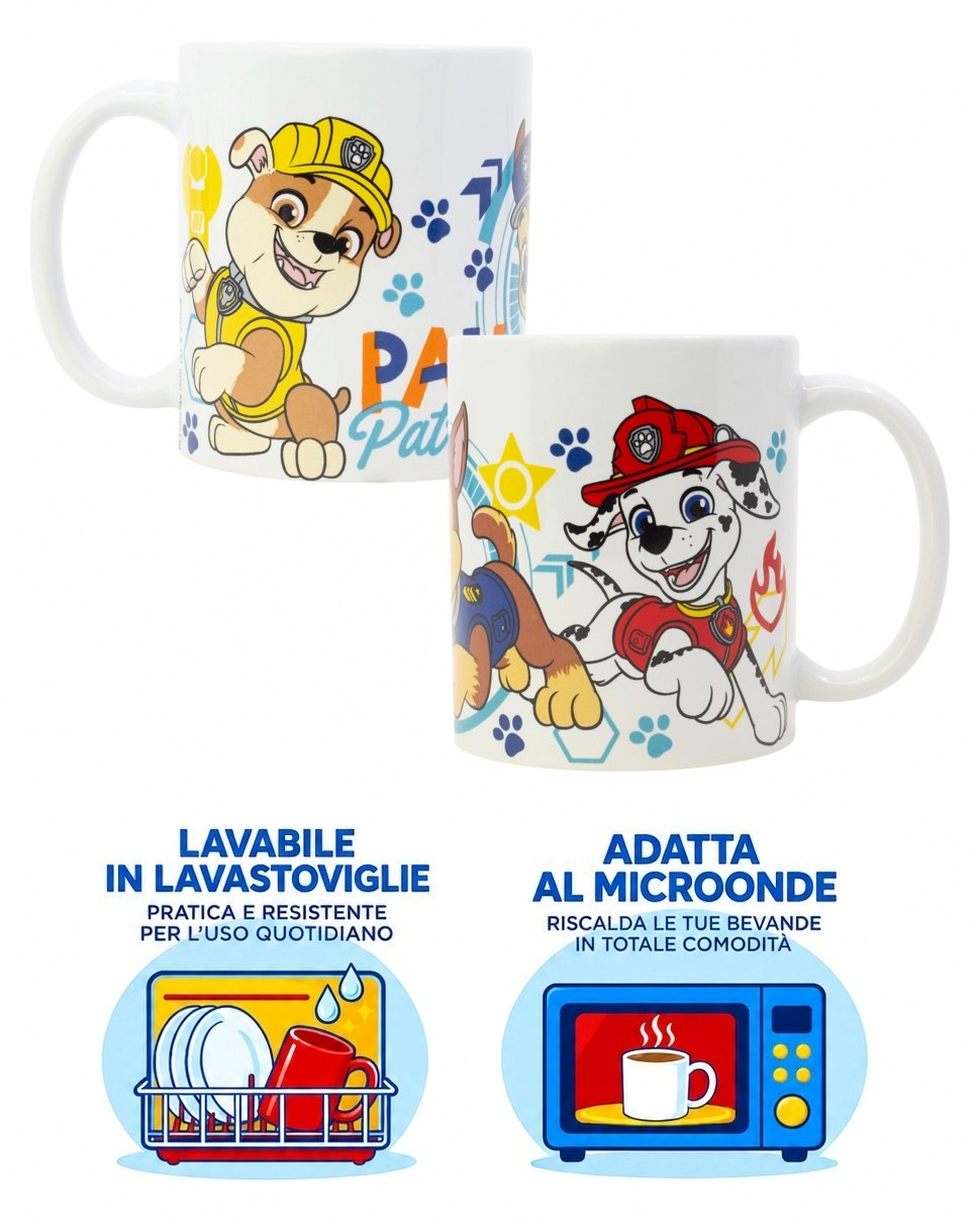 Tazza in Ceramica Paw Patrol Modello Mug 325 Ml in Confezione - 86231