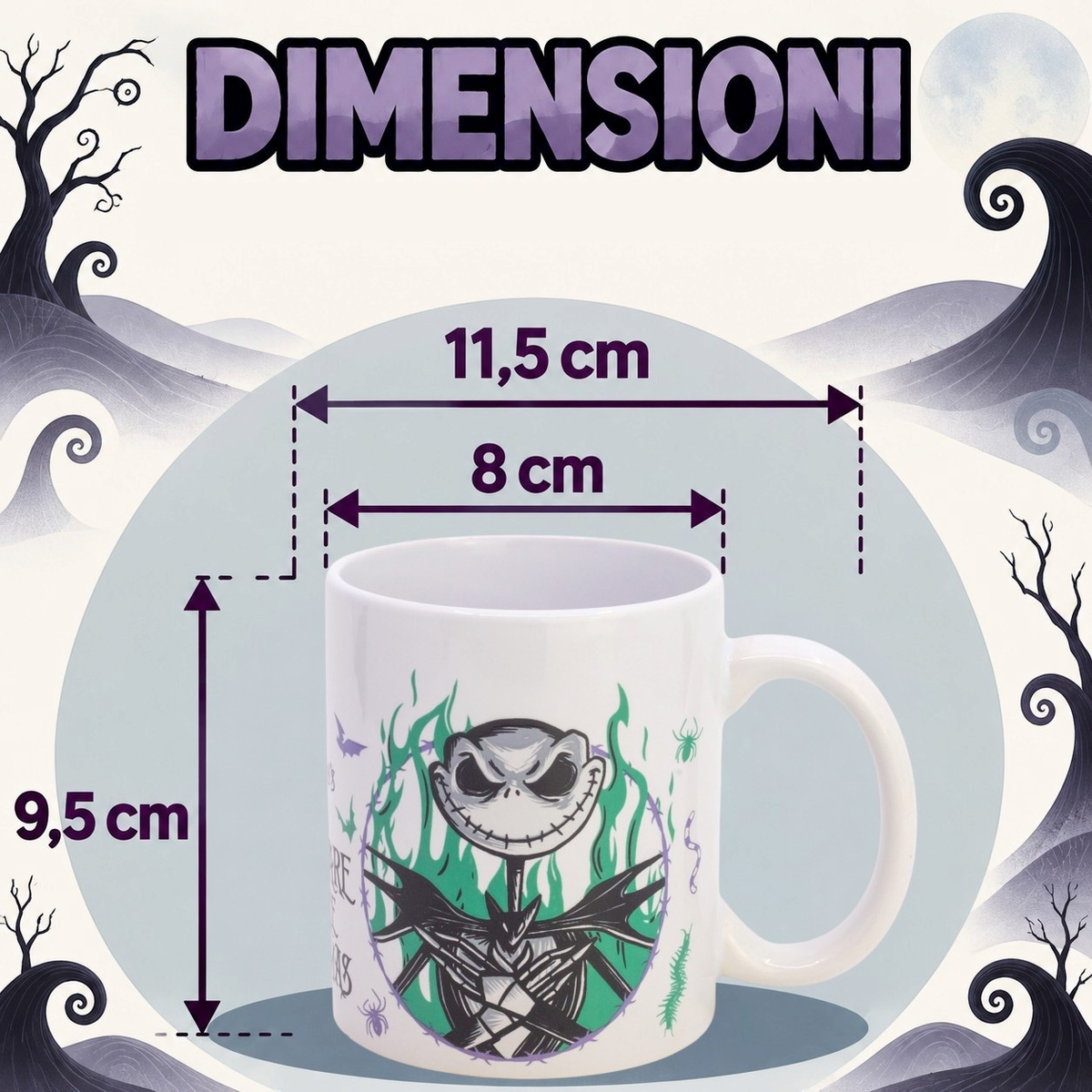 Tazza in Ceramica Nightmare Before Christmas Modello Mug 325 Ml in Confezione - 86005