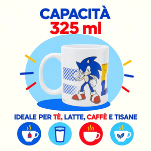 Tazza in Ceramica Sonic Modello Mug 325 Ml in Confezione - 85996