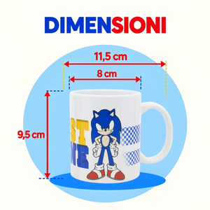 Tazza in Ceramica Sonic Modello Mug 325 Ml in Confezione - 85996