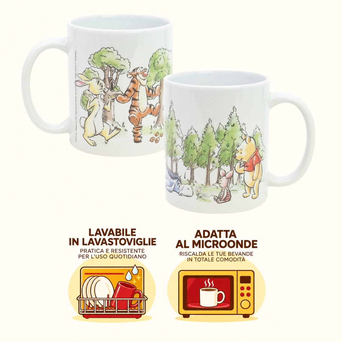 Tazza in Ceramica Winnie the Pooh DISNEY Modello Mug 325 Ml in Confezione - 86184