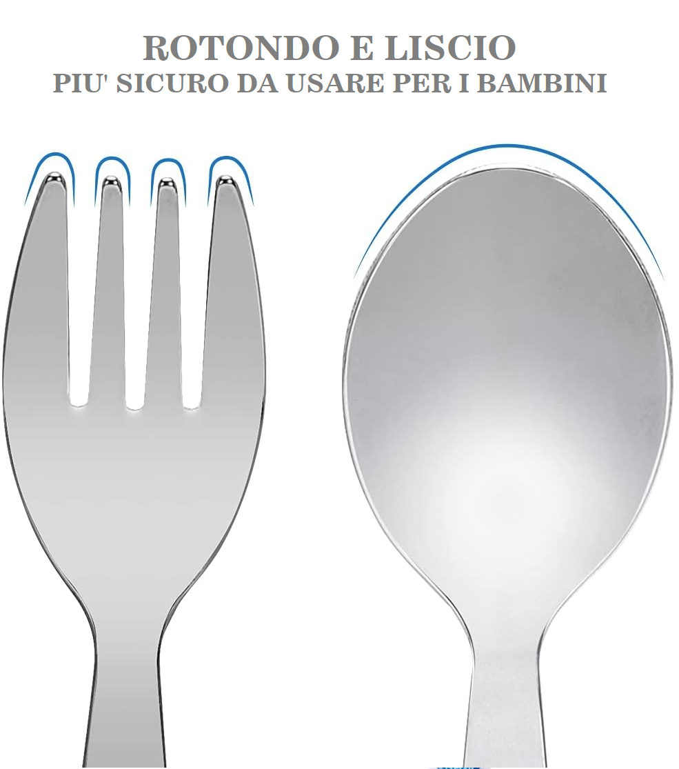 Posate Avengers MARVEL Forchetta e Cucchiaio in Acciaio Inox Manico Ergonomico- St80118