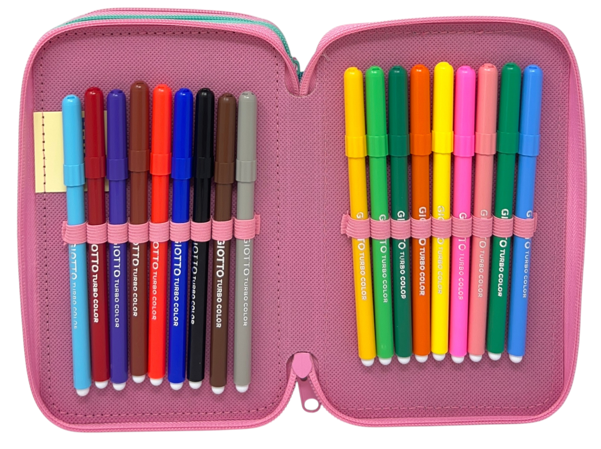 Astuccio 3 Zip Scuola Stitch DISNEY Multiscomparto Portacolori Giotto - 1004e5292