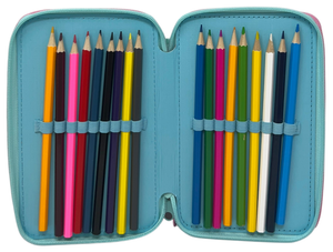 Astuccio 3 Zip Scuola Stitch DISNEY Multiscomparto Portacolori Giotto - 8002833