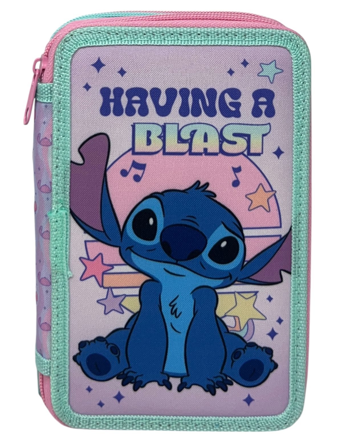 Astuccio 3 Zip Scuola Stitch DISNEY Multiscomparto Portacolori Giotto - 8002833