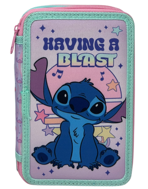 Astuccio 3 Zip Scuola Stitch DISNEY Multiscomparto Portacolori Giotto - 8002833