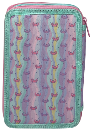 Astuccio 3 Zip Scuola Stitch DISNEY Multiscomparto Portacolori Giotto - 8002833