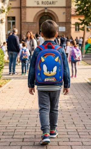 Zaino Asilo 3d Sonic Immagine a Rilievo Borsa Scuola Tempo Libero - 1000eva3142362