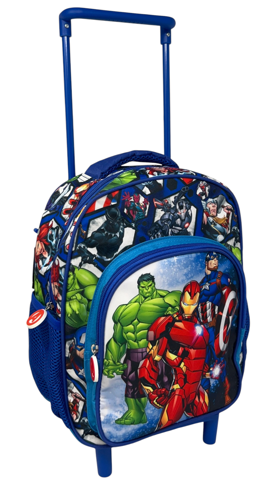 Zaino Asilo Trolley Avengers MARVEL con Tasca Frontale 30 Cm. Manico Allungabile - 673047