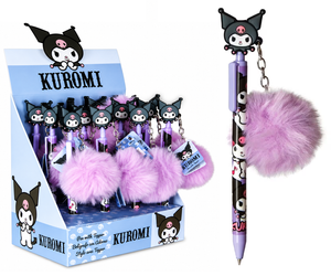 Set 12 Penne Kuromi con Pompon 18 CM Idea Regalo - Ku00006x12