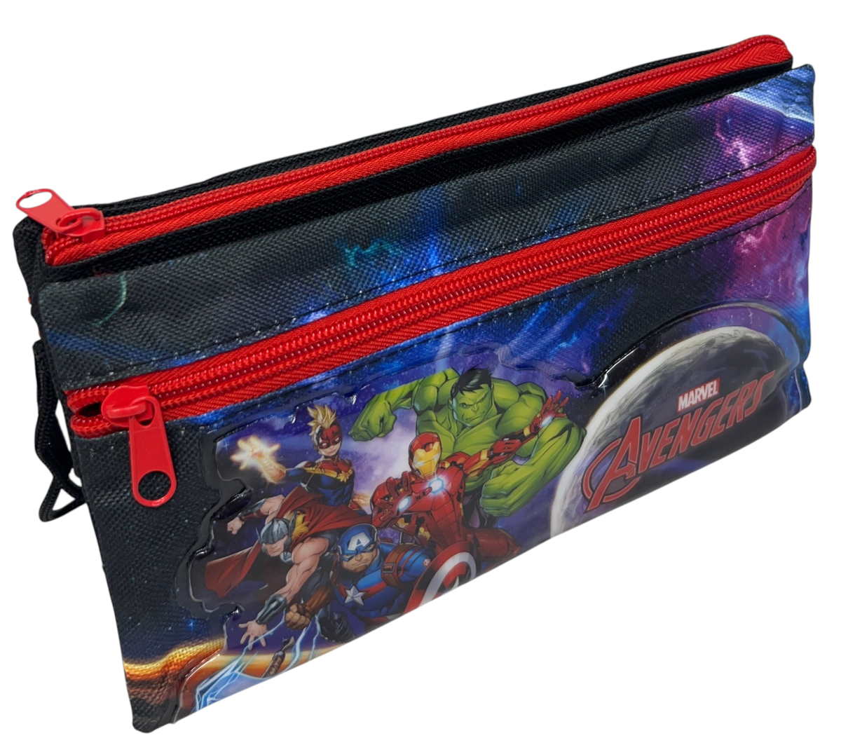 Tombolino Avengers MARVEL 3 Scomparti Bustina Astuccio Portacolori 22 CM - Av1337
