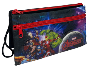 Tombolino Avengers MARVEL 3 Scomparti Bustina Astuccio Portacolori 22 CM - Av1337