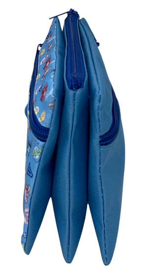Tombolino Stitch DISNEY 3 Scomparti Bustina Astuccio Portacolori 22 CM - Lst1337-B