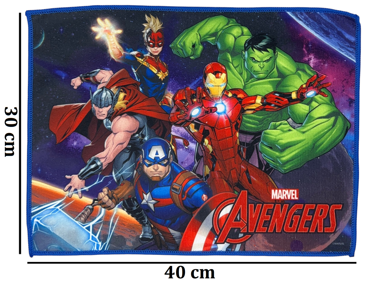 Tovaglietta Avengers MARVEL in Tessuto da Colazione Pranzo Cm.40x30- Av1350