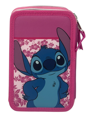 Astuccio Multiscomparto Stitch DISNEY 3 Zip per la Scuola Portacolori Giotto - Lil37-6273