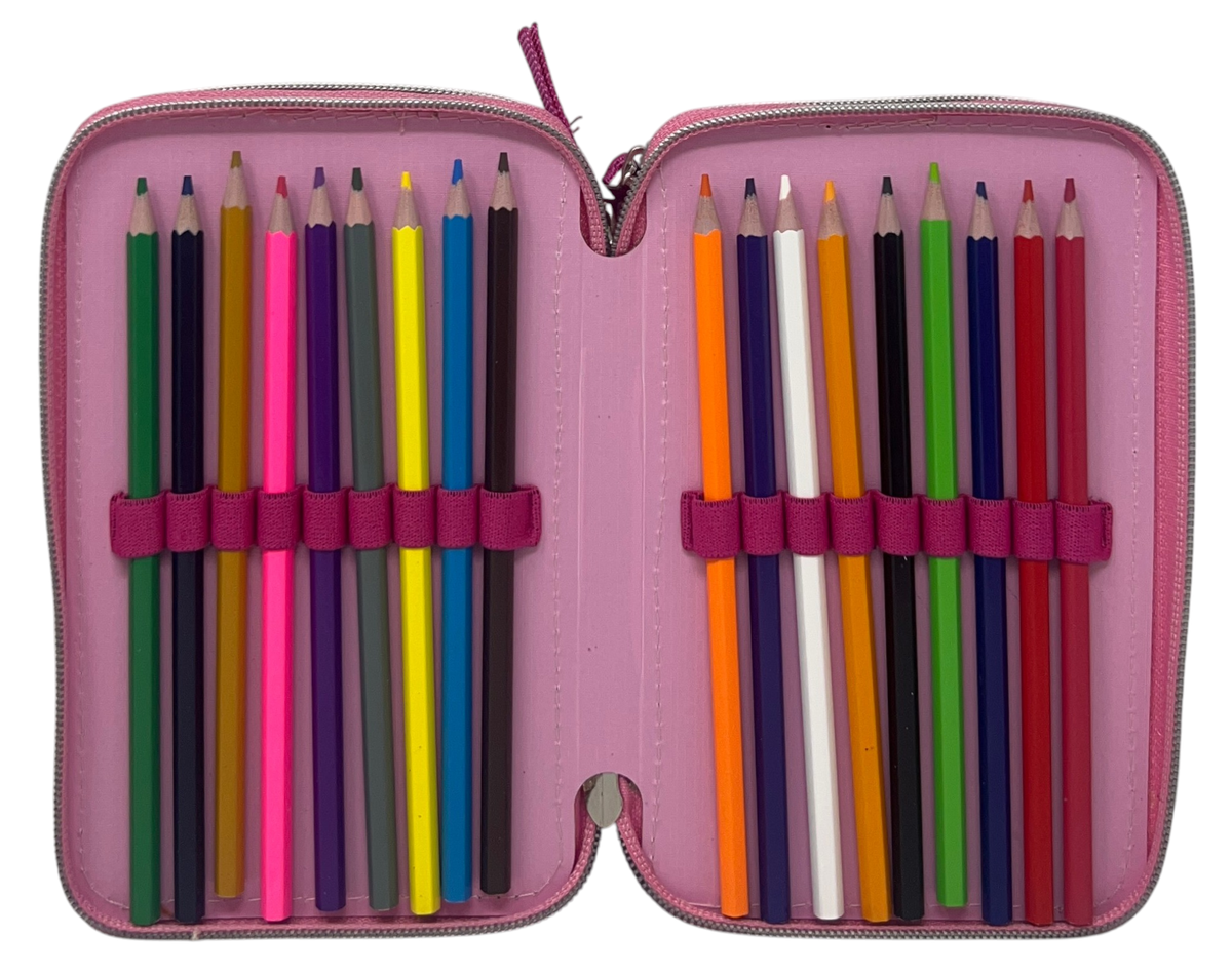 Astuccio Multiscomparto Stitch DISNEY 3 Zip per la Scuola Portacolori Giotto - Lil37-6273