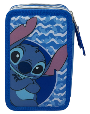 Astuccio Multiscomparto Stitch DISNEY 3 Zip per la Scuola Portacolori Giotto - Lil37-6272