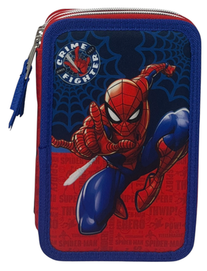 Astuccio Multiscomparto Spiderman MARVEL 3 Zip per la Scuola Portacolori Giotto - Spi37-6268