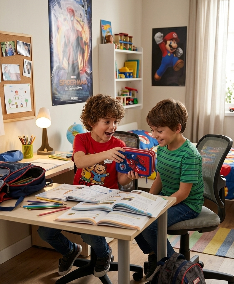 Astuccio Multiscomparto Spiderman MARVEL 3 Zip per la Scuola Portacolori Giotto - Spi37-6268