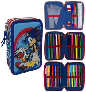 Astuccio Multiscomparto Sonic 3 Zip per la Scuola Portacolori Giotto - Son37-6470